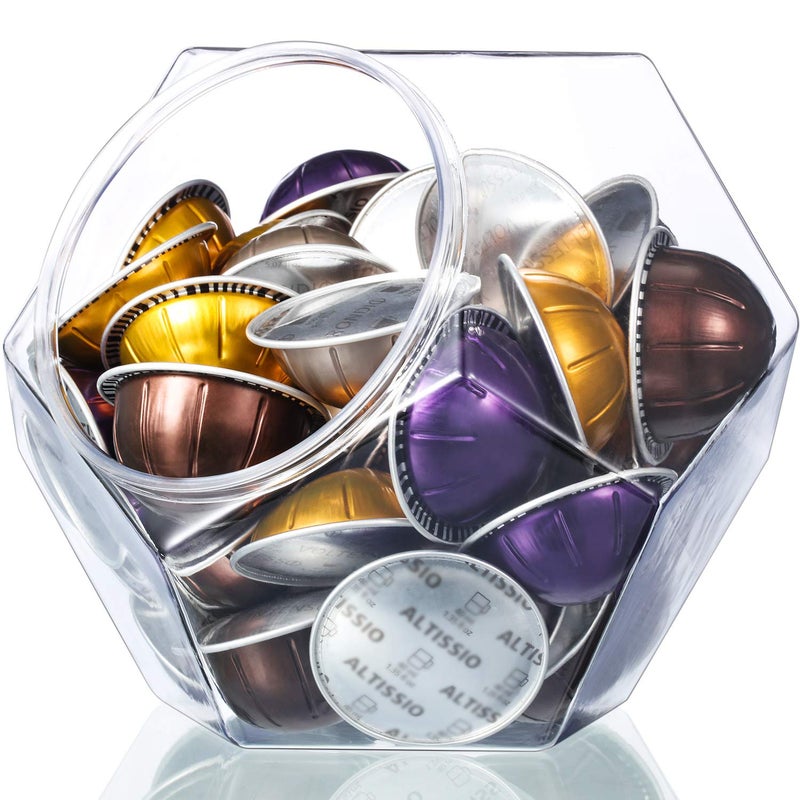 RUSFOL LargeCapacity 12Sided Polygon Elegant Coffee Pods Holder for Nespresso Vertuoline Capsule