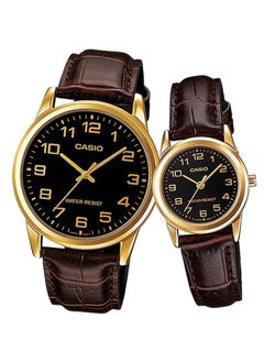 CASIO Water Resistant Analog Couple Watch Set MTP/LTP-V001GL-1BUDF  - Image 1