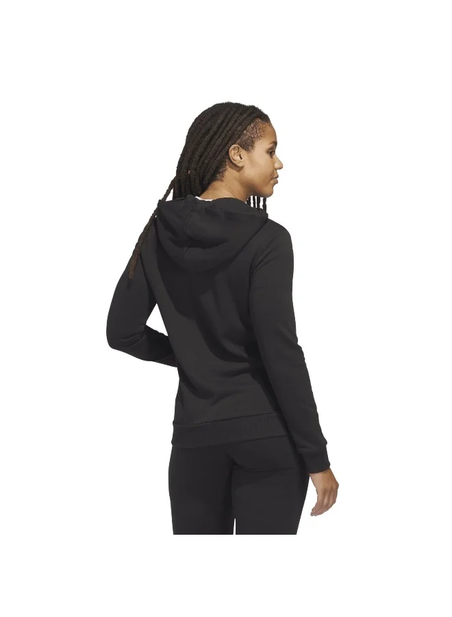 adidas Originals Adidas W Lin Ft Fz Hd Black Training Track Tops For Women Xs