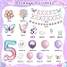 KISPATTI 5th Birthday Decorations for Girl 5 Year Old Birthday Decoration Girl Butterfly Bday Decor Happy Bday Banner Pink and Purple Balloons Five Bday Decor - Image 4