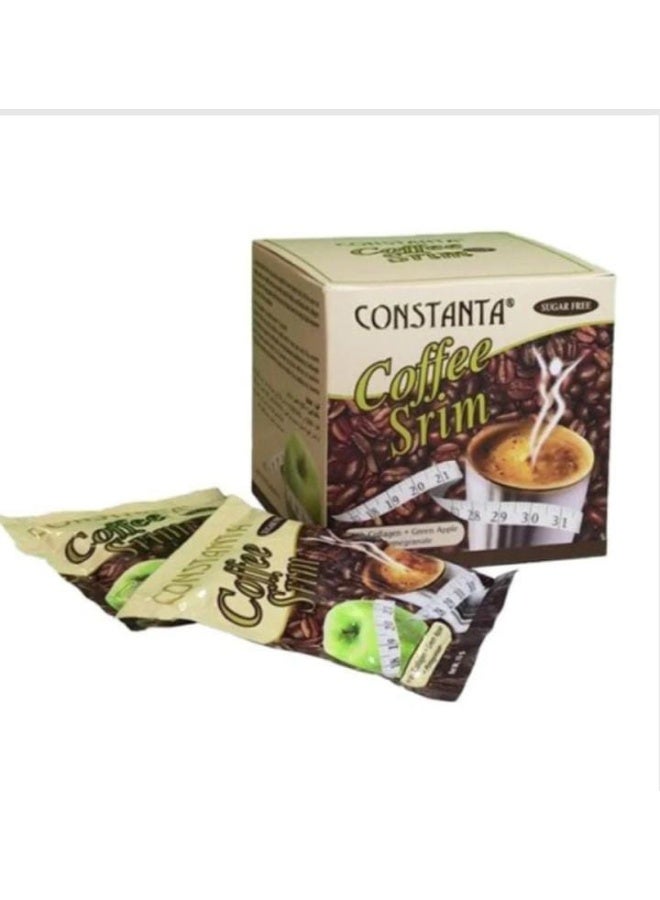 قهوة كونستانزا الخالية من السكر - 15 جم × 12 كيسًا - قهوة للتحكم في الوزن مع الكولاجين والخضراوات