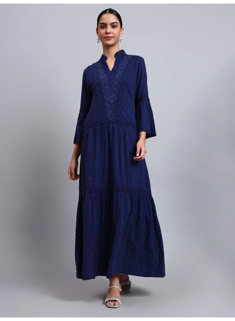 Alaya Women's Cotton Jalabiya with Mirror Work-AL4051