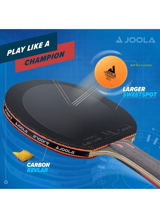 JOOLA Infinity Overdrive - Professional Performance Ping Pong Paddle With Carbon Kevlar Technology - Black Rubber On Both Sides - Competition Table Tennis Racket For Advanced Training - Extreme Speed - Image 4