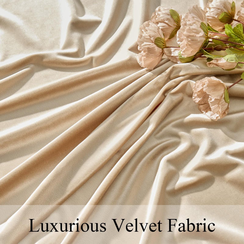 OMMATO Velvet Tablecloths Rectangular 55x84 Inch French Luxury Table Cloth Vintage Retro Farmhouse Rustic Country Tablecloth Washable Table Cover for Party Wedding Kitchen Dinning Tabletop Decor,Champagne - Image 3