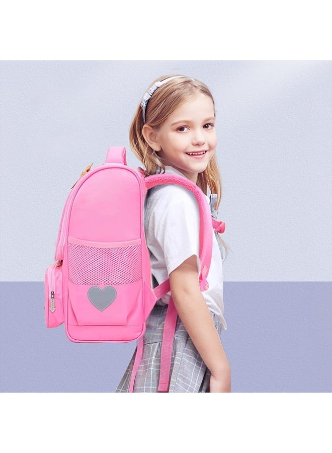 FEWOFJ Cute Cat Face Backpacks for Teen Girls, Kids Backpack for Toddler Girl Preschool Bookbags Elementary School Bags - Pink  - Image 2