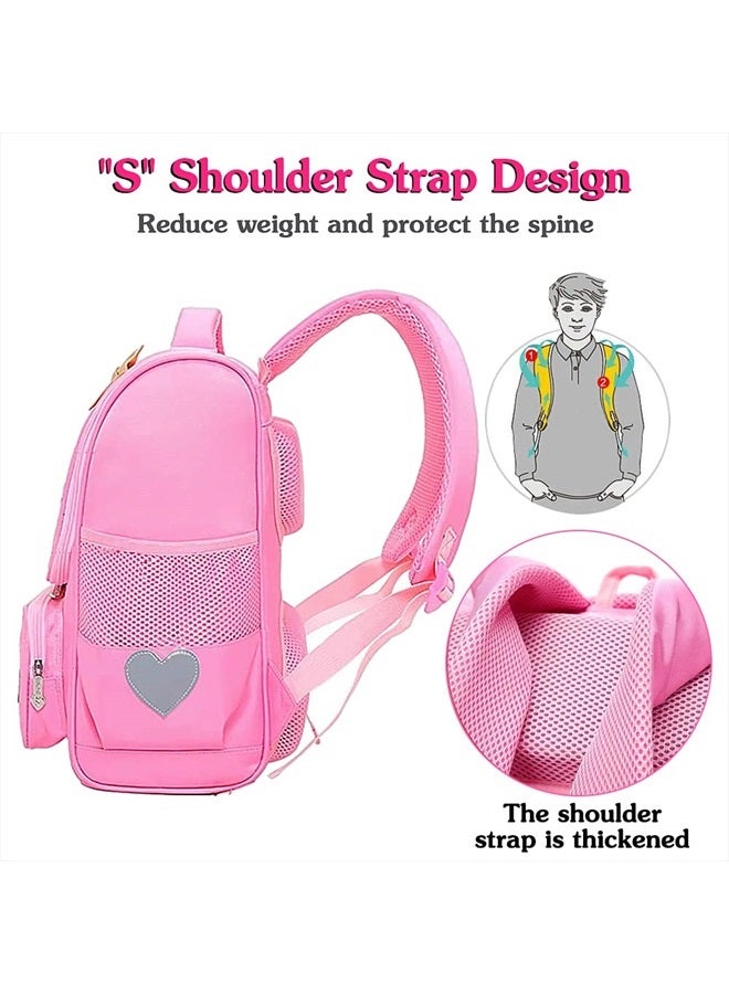 FEWOFJ Cute Cat Face Backpacks for Teen Girls, Kids Backpack for Toddler Girl Preschool Bookbags Elementary School Bags - Pink  - Image 4