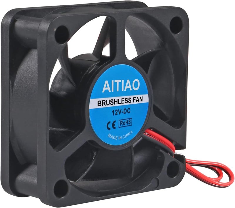 AITIAO 4Pcs 5020 Brushless Cooling Fan Computer Case Fan DC 12V 50mm 50mm 20mm Quiet Muffin Fan Oil Bearing High Speed Cooling Fan for 3D Printer CPU Coolers DIY Cooling Ventilation Projects - Image 5