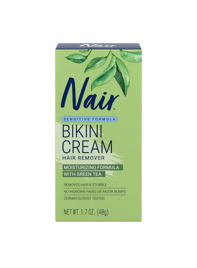 Nair كريم بيكيني مع شاي أخضر تركيبة حساسة 1.7 أونصة - Image 2
