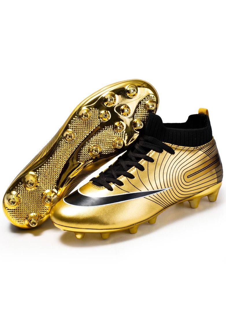 Loquat High-Top Male Football Shoes Gold  - Image 2