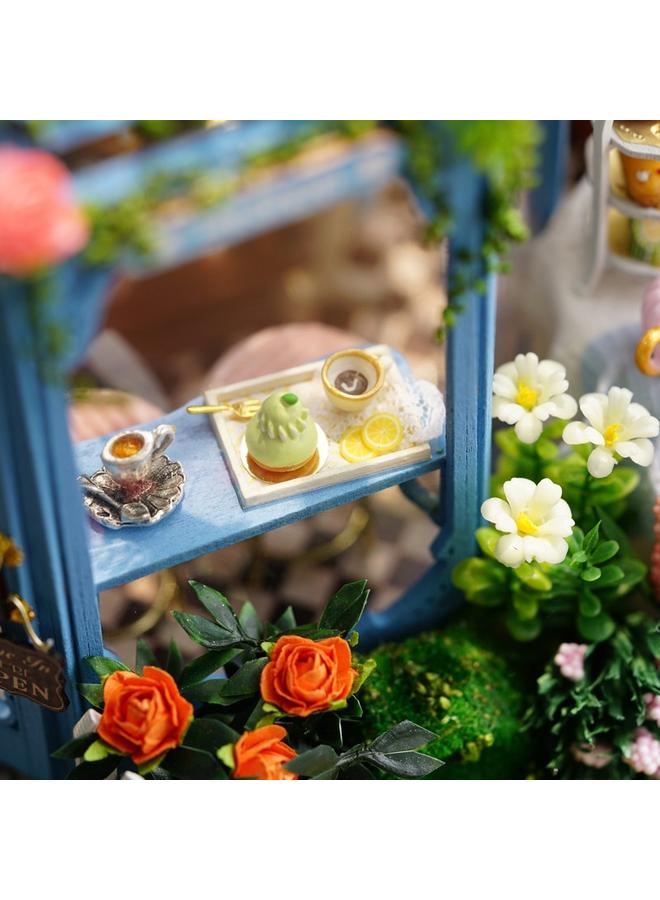 الأزرق جي دبليو منزل فكاهي ديي كوخ مصنوع يدويًا نموذج منزل فيلا مجمعة ، لعبة مجمعة ، هدية عيد ميلاد صديقة - Image 5