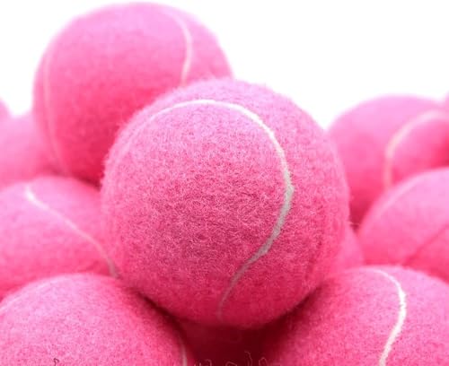 Magicorange كرات تنس ماجيك أورانج، عبوة 12 كرة تدريب متقدمة، كرات ممارسة، تأتي مع حقيبة شبكية للنقل السهل، جيدة لتدريب المبتدئين (وردي) - Image 3