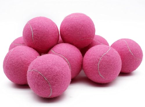 Magicorange كرات تنس ماجيك أورانج، عبوة 12 كرة تدريب متقدمة، كرات ممارسة، تأتي مع حقيبة شبكية للنقل السهل، جيدة لتدريب المبتدئين (وردي) - Image 4