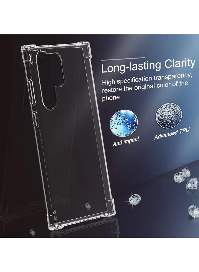 Generic - Samsung Galaxy S23 Ultra 5G Cover Case soft TPU Transparent Back Protective Case shock Absorbent Reinforced Bumper Corners for S23 Ultra Clear 5G - Image 1