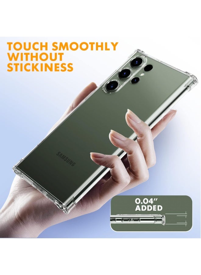 جراب Samsung Galaxy S23 Ultra 5G جراب ناعم من مادة البولي يوريثان الشفاف من السيليكون حافظة واقية خل - Image 4