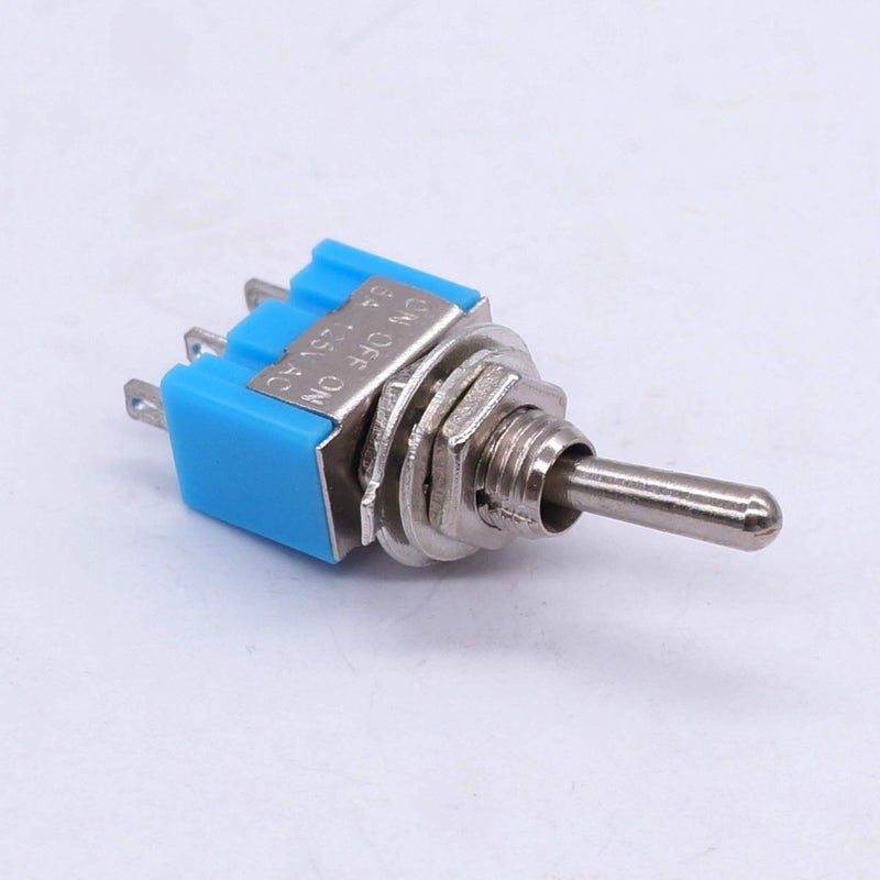 Taiss 10Pcs SPDT Mini Toggle Switch 3 Pin 3 Position ON/Off/ON Miniature Toggle Switches AC 125V/6A Toggle Switch MTS-103 - Image 5