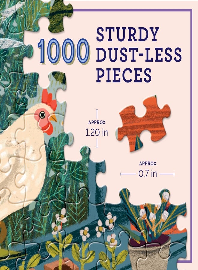 eeBoo English Greenhouse 1000 Piece Square Jigsaw Puzzle, 23" x 23" - Image 2