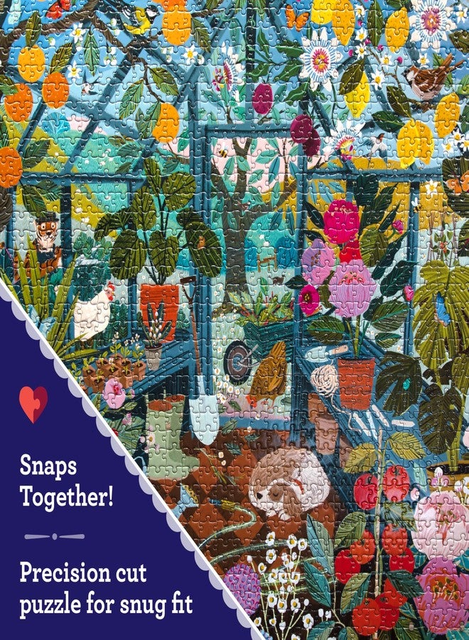 eeBoo English Greenhouse 1000 Piece Square Jigsaw Puzzle, 23" x 23" - Image 4