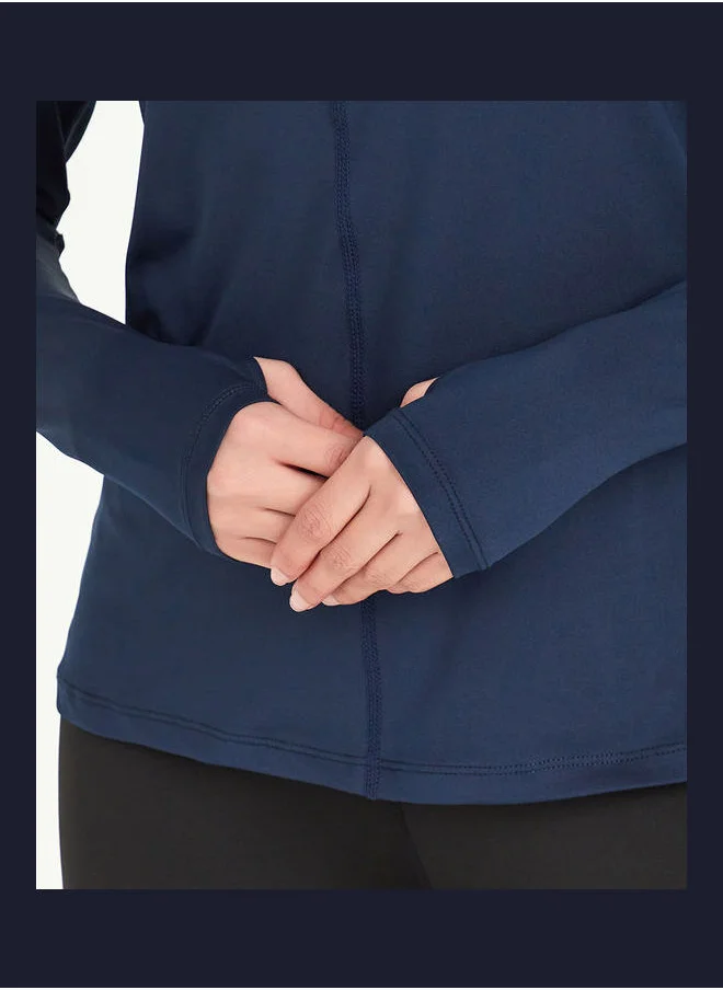 Styli Stitch Insert Thumbhole Detail Long Sleeves Active Top