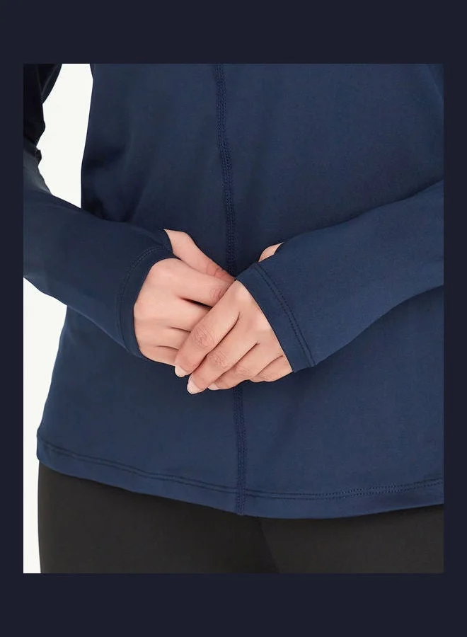 Styli Active  Stitch Insert Thumbhole Detail Long Sleeves Active Top for Women | Best Price UAE
