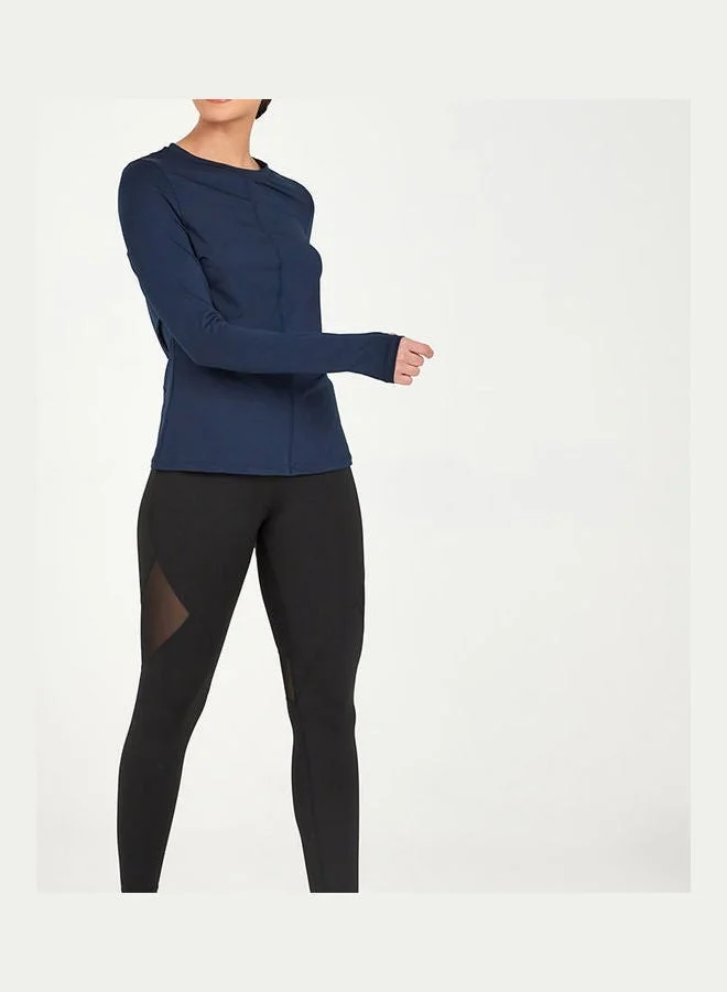 Styli Active Stitch Insert Thumbhole Detail Long Sleeves Active Top