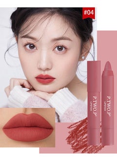 P.TWO.P Avocado Lips Set, 3 PCS Nude Matte Lipstick Set Multicolour Long Lasting Lipstick Non Stick Cup Velvet Lip Gloss Lip Stain Professional Lip Makeup Matte Lipstick Set  - Image 2