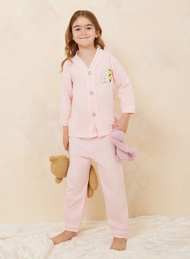 Styli Graphic Print Shirt & Pyjama Set  - Image 2