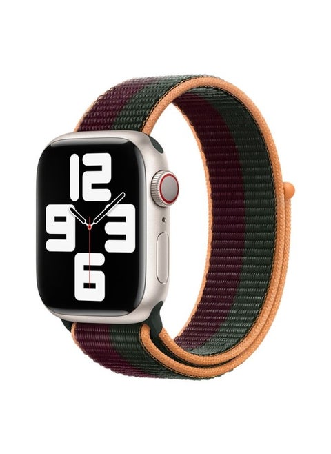 Replacement Strap Loop Type Sport Watch Band For Apple Watch Series 9&8&7 41mm / SE 3&SE 2&6&SE&5&4 40mm / 3&2&1 38mm Cherry Green