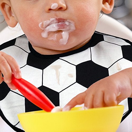 zebrum Waterproof Baby Boy Sports Bibs,Triple Layer-Cotton Front,Plastic Liner,Polyester Fleece Back,Highly Absorbent Drooling Burp Cloths for Boys Girls(5bibs) - Image 2