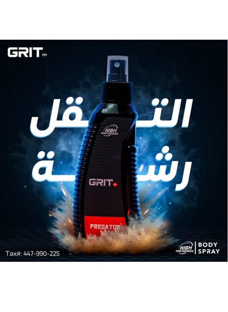 GRIT Predator Body Spray For Men 200ml - pzsku/ZCEBCA5678B75A20AEA78Z/45/_/1738510642/0c4a2b5e-4e9d-41e2-9c93-cdb71b9d8412