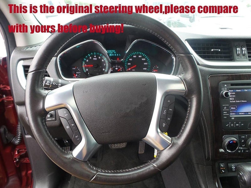 JI Loncky Leather Steering Wheel Cover for Chevrolet 2008-2013 Silverado 1500 /Silverado 2500 3500/2007-2014 Tahoe/2007-2014 Suburban 1500/2007-2013 Avalanche 1500/2009-2015 Traverse/Express - Image 5
