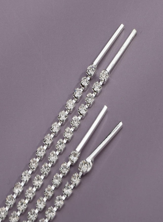 يرتير قلادة YERTTER الرقيقة من سلسلة فضية مرصعة بالكامل بأحجار الراين، مع قلادة من اللؤلؤ الصناعي، وسلسلة على شكل حرف Y، وقلادة تشوكر مزينة بشرابة كريستالية، قابلة للتعديل، مناسبة للحفلات الموسيقية والنوادي الليلية للنساء (فضي 3) - Image 5