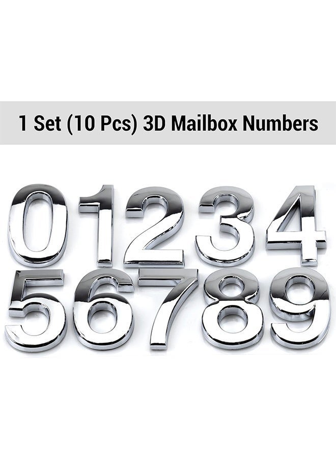 GMORO 3D Mailbox Numbers 0-9 Self-Adhesive 2 Inch Address Number Stickers Door House Numbers Style Street Mailbox Sign for Apartment Home Office - Image 2