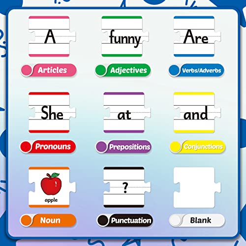 Aizweb Sentence Building,Sight Word Games for Kindergarten 1st 2nd Grade Classroom Must Haves,Montessori Phonics Reading Learning Games,Speech Therapy Special Education Manipulative Toy for Teacher - Image 4