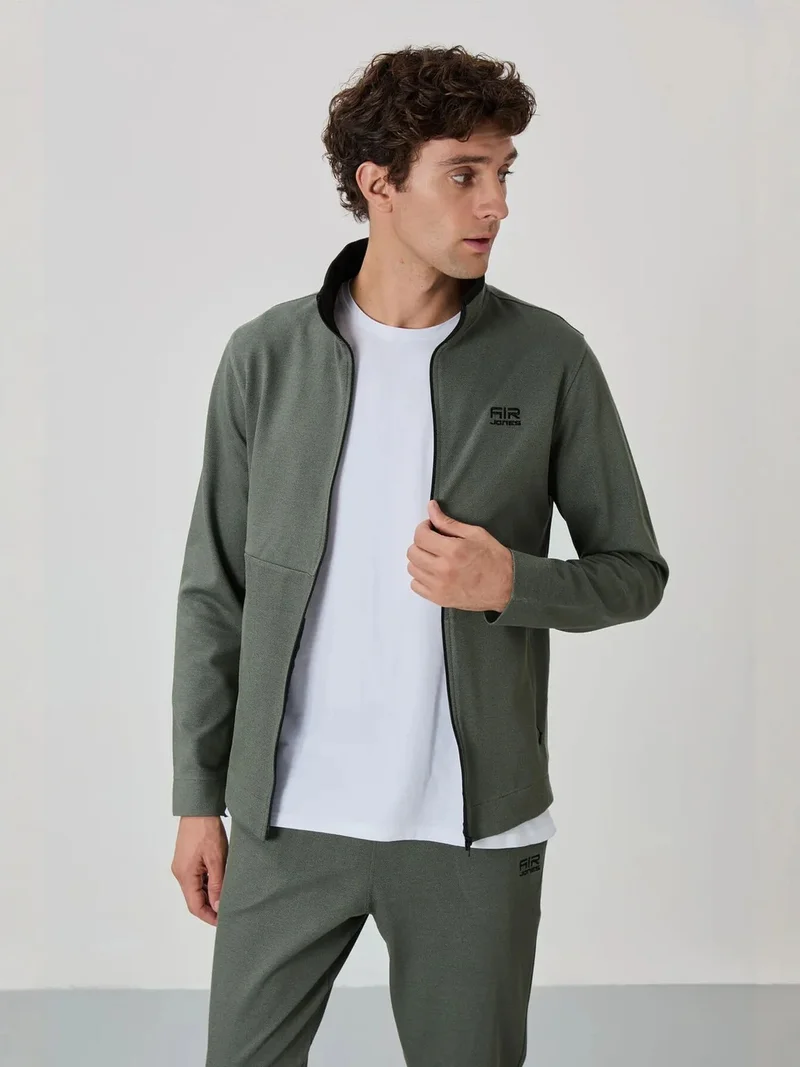 تومي لايف TOMMY Men's Zip-collar Sweatshirt And Pants Set