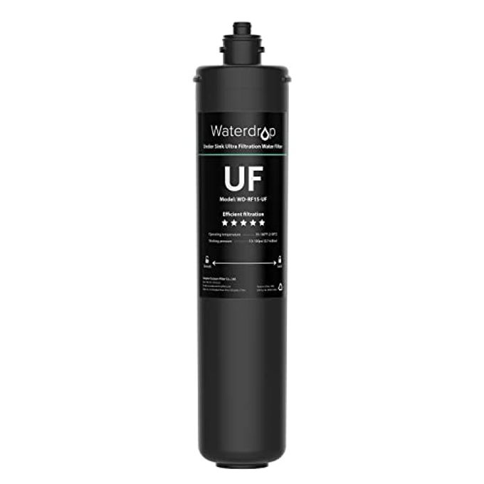 Waterdrop RF15-UF 0.01 Micron Replacement Filter Cartridge for 15UA/15UA-UF/15UB/15UB-UF/15UC/15UC-UF Under Sink Water Filter, Reduces Lead, Chlorine, Bad Taste & Odor, 19K Gallons High Capacity