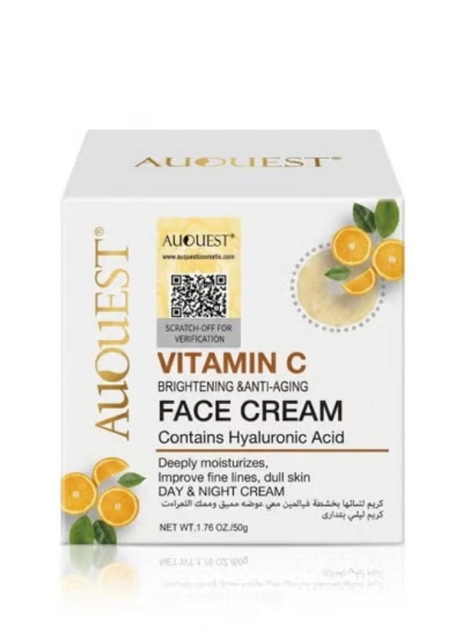 AUQUEST Vitamin C Face Cream – 50g | Radiance & Skin Care Support