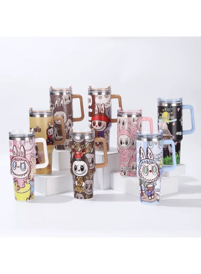 × Labubu Limited Edition Collab Tumbler – 40oz Insulated Travel Cup, Cute Collectible Design - Image 2