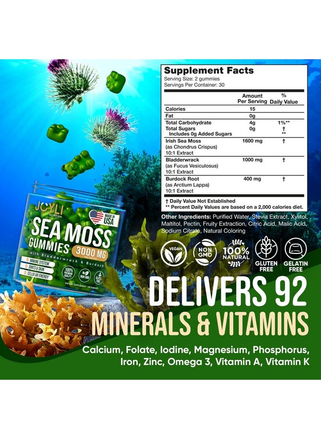 Sea Moss Gummies - Irish Seamoss Gummies for Adults & Kids - Advanced Superfood Supplement with Natural Sea Moss Gel, Bladderwrack & Burdock Root Extract - 60 Vegan Irish Moss Gummy Bears - pzsku/ZCEBD14B4FEF2878952BDZ/45/_/1735908100/af7babf2-2d41-4b53-a112-77a969ee18f2