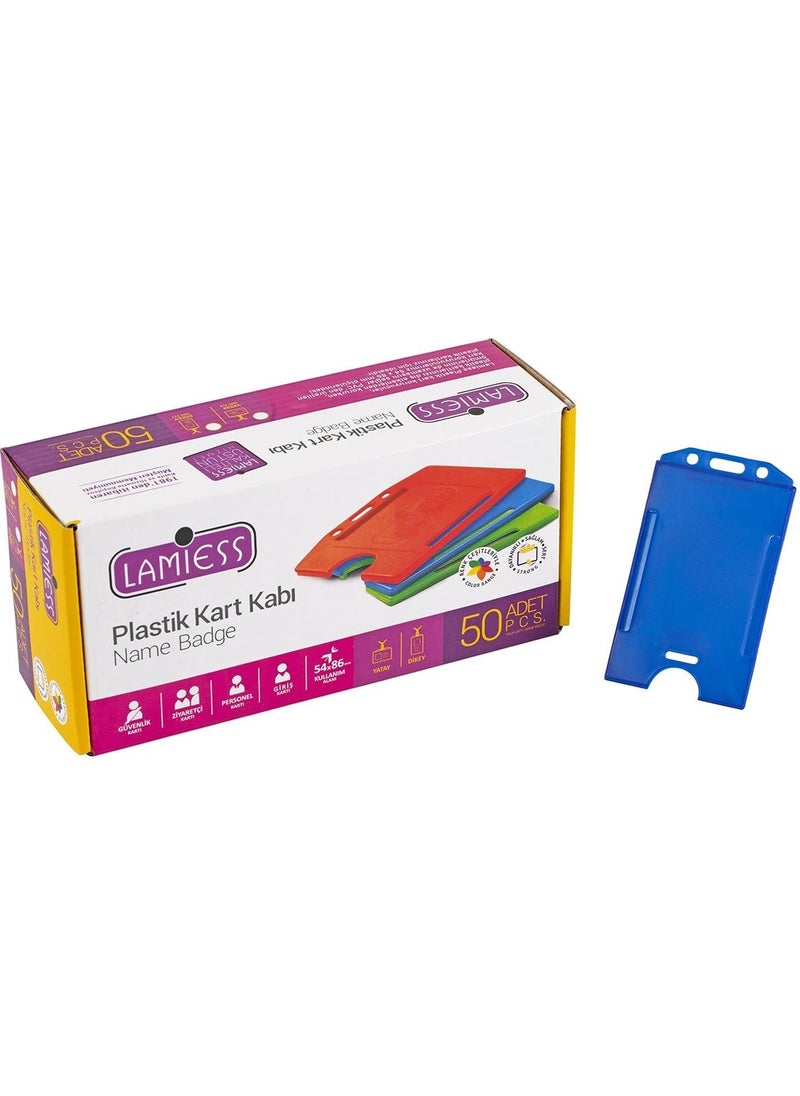 Lamiess Lms 217 Vertical Plastic Card Holder Navy Blue 