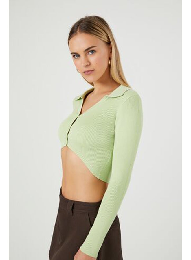 FOREVER 21 Cropped Cardigan Sweater - Image 2