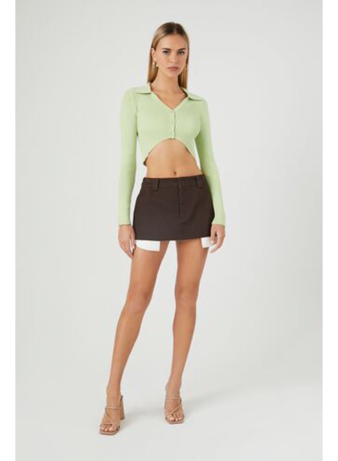 FOREVER 21 Cropped Cardigan Sweater - Image 4
