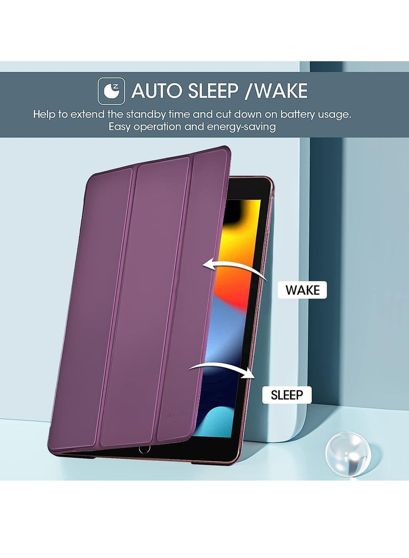 ELTRAZONE iPad 10.2 Case - Compatible with 9th Generation (2021), 8th Generation (2020), 7th Generation (2019) - Slim Stand Hard Back Shell Protective Smart Cover for 10.2 iPad - Purple - Image 4