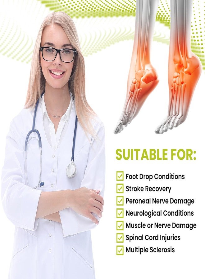 Bukihome Adjustable AFO Foot Drop Brace - Foot Support for Walking with Shoes, Socks, or Barefoot - Helps with Foot Drop, Plantar Fasciitis, Stroke, and MS Recovery (Purple, Rigid Support) - Image 3