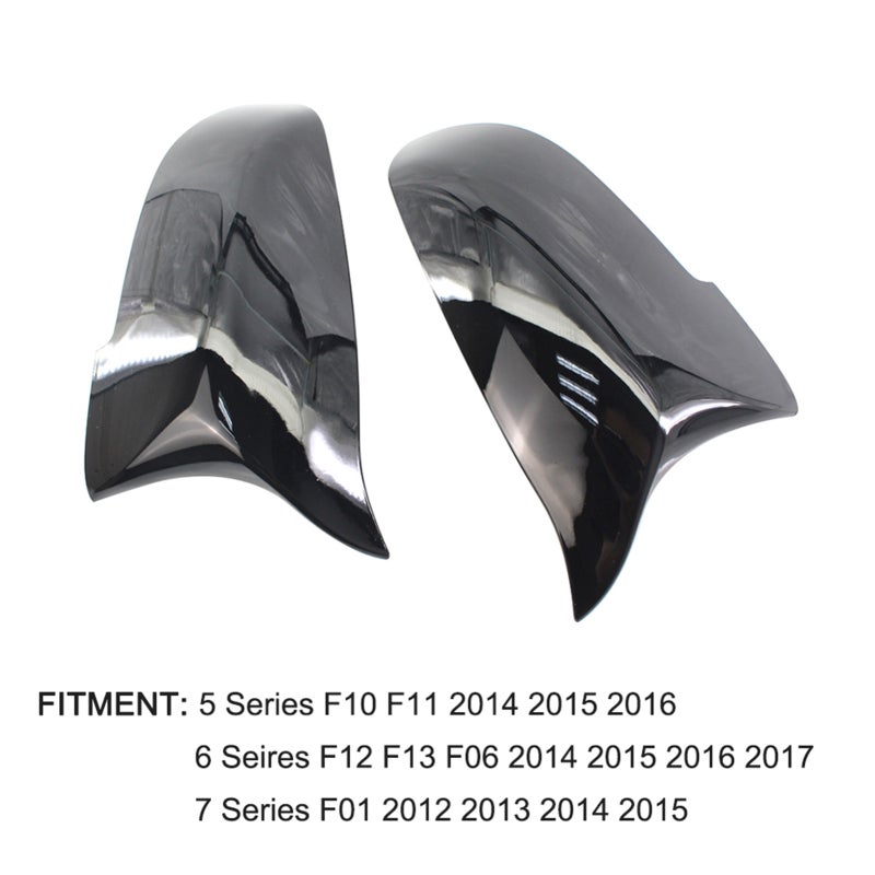 Rear Mirror Cover: Black High-grade Replacement - Perfect Adaptation Rear View Side Mirror Cover for 5 Series F10 F11, 6 Series F12 F13 F06, 7 Series F01 2012-2017 - Image 5