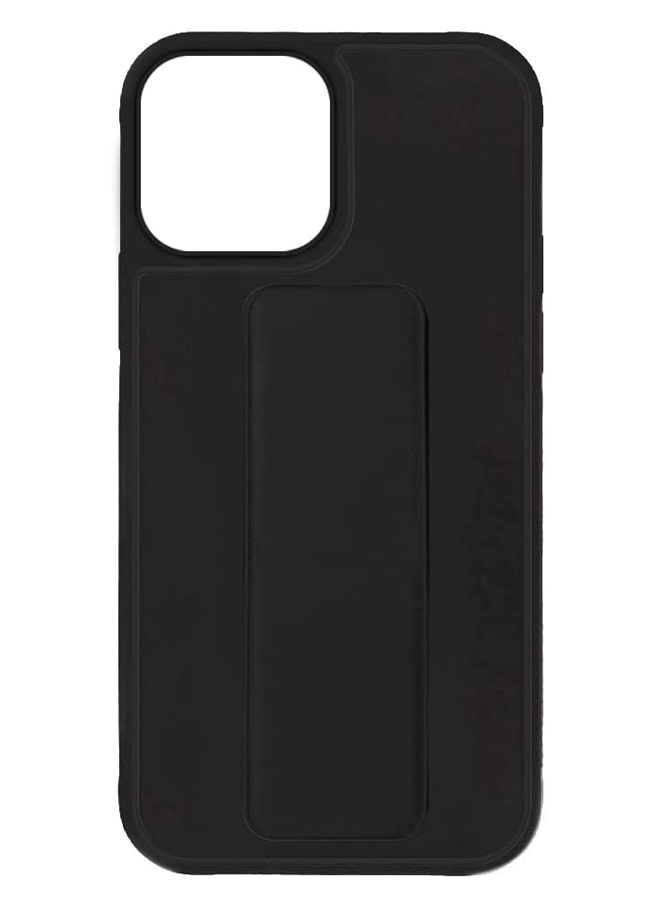Finger Grip Holder and standing cover with Car Magnetic Multi-function Shockproof Protective Case Cover For iphone 13 Pro Black