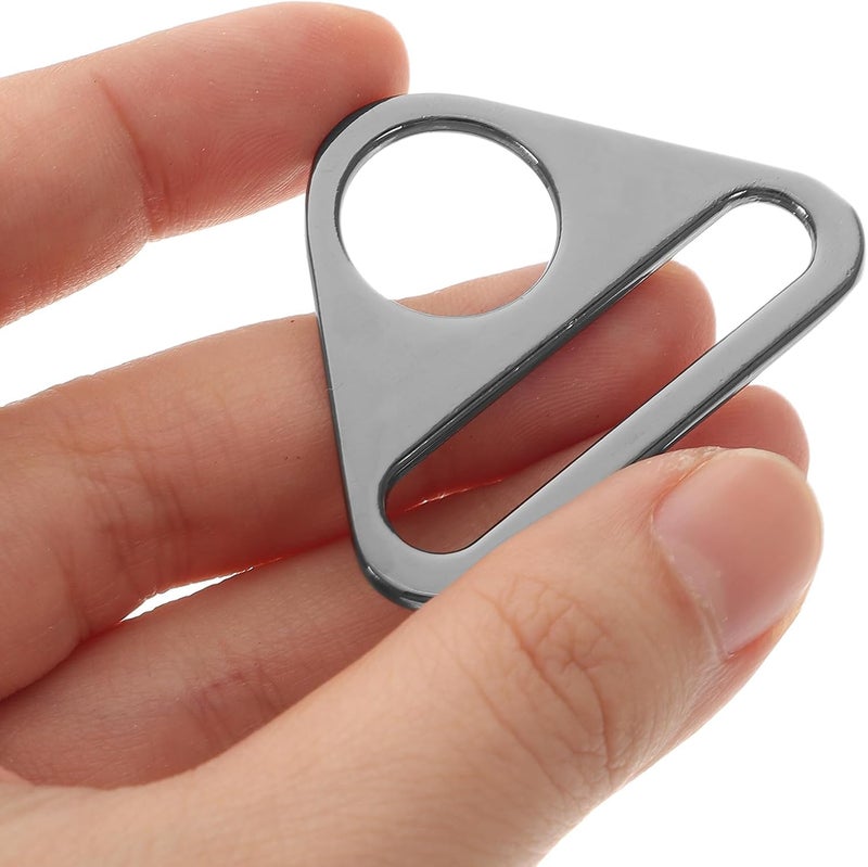 10pcs 38mm Zinc Alloy Triangle Buckle Fasteners for Adjustable Straps and Swimwear Suspenders, Gunmetal Color, Replacement Craft Clips for Sewing and DIY Accessories - Image 4
