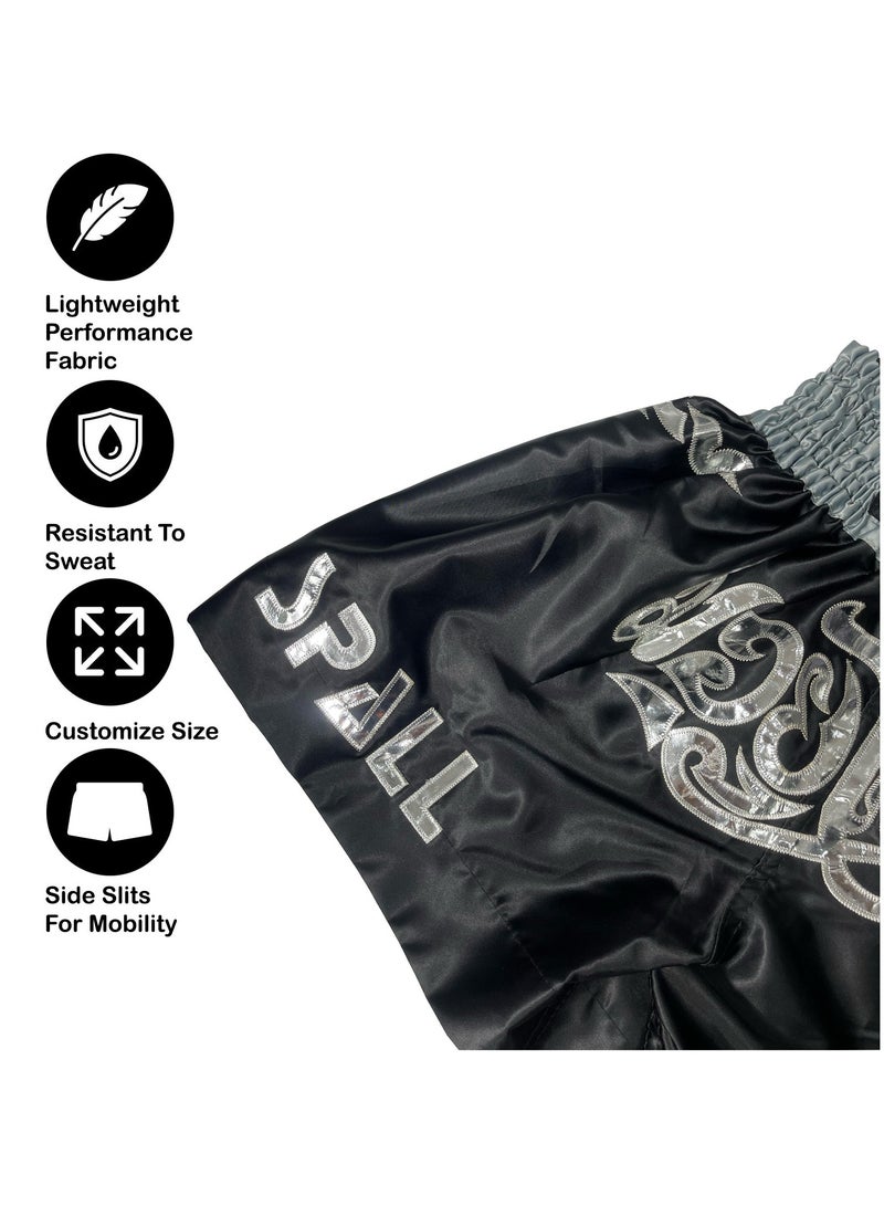 سبال شورت ملاكمة للرجال، شورت موي تاي للكيك بوكسينج والمصارعة والمصارعة القتالية والتدريب المتقاطع وتدريب فنون القتال وملابس رياضية - Image 5