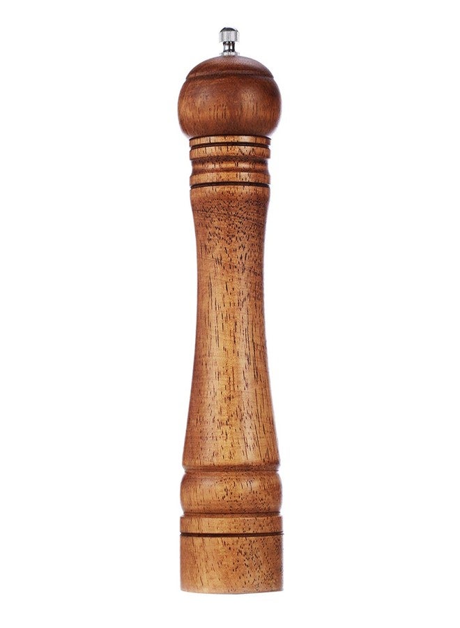 ZURITY Salt & Pepper Grinder Set, Pepper Grinder Classic, Wood Spicy Pepper Salt Corn Mill Wooden, Ceramic Traditional Pepper Mill, Kitchen Seasoning Tool, (8-inch),(Pack of 1) - Image 2