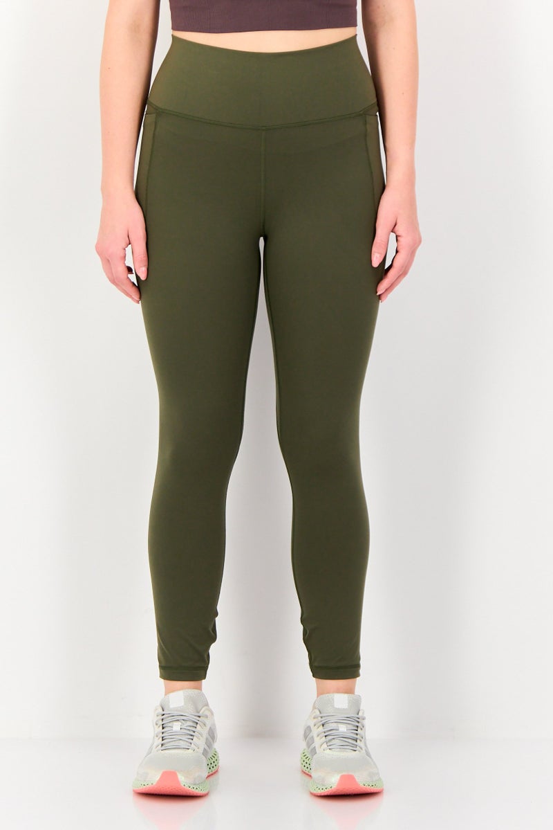 UNDER ARMOUR Women Sportswear Fit Pull On Training Leggings, Dark Green - Image 1