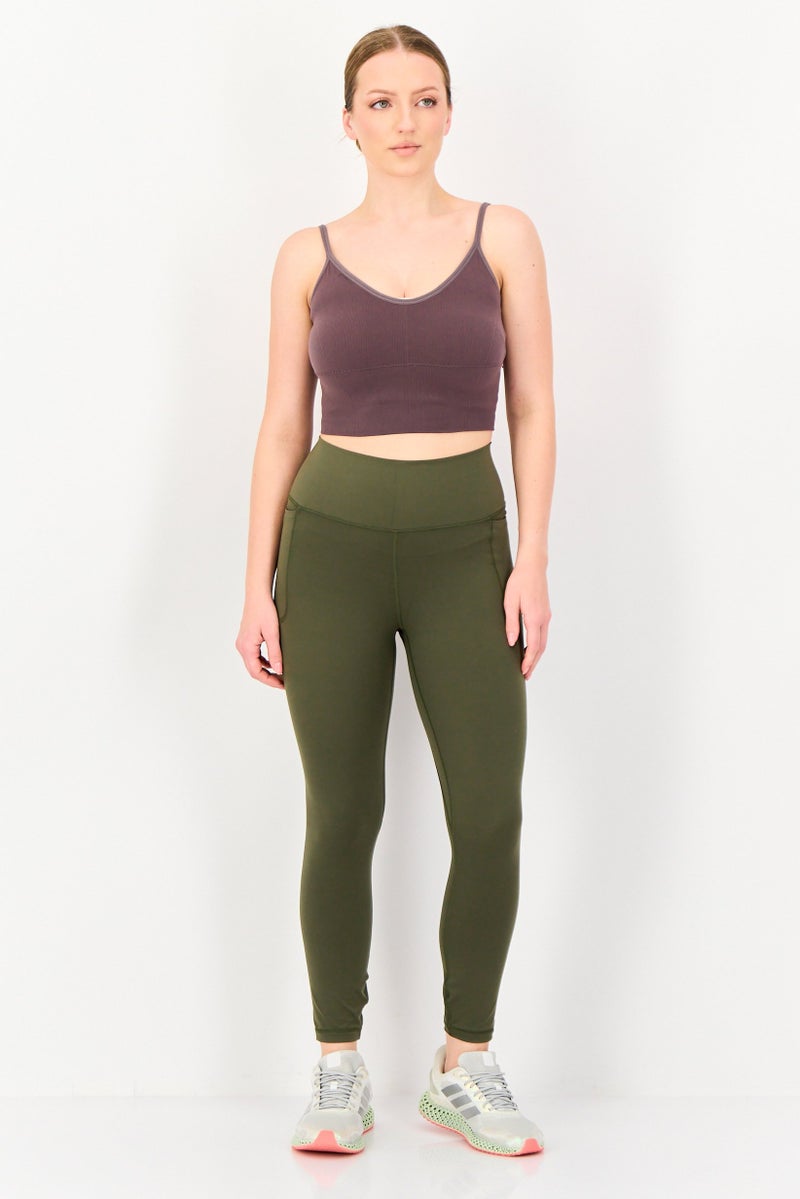 UNDER ARMOUR Women Sportswear Fit Pull On Training Leggings, Dark Green - Image 4